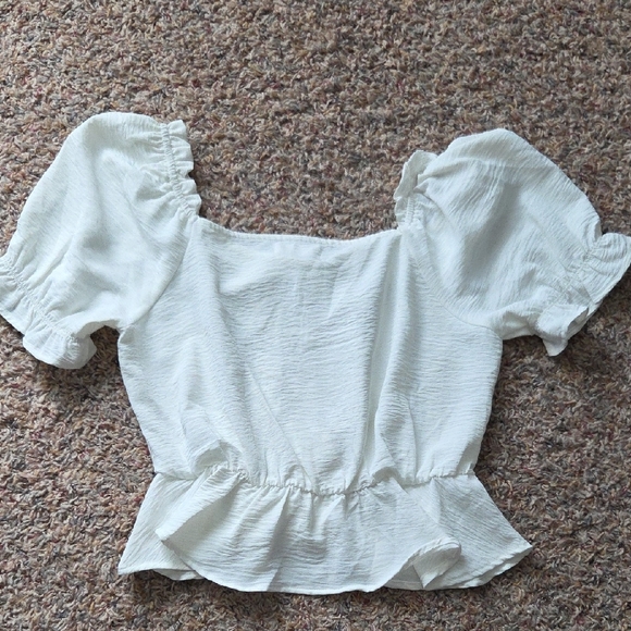 Altar'd State Cream Ruffled Blouse - Picture 3 of 5